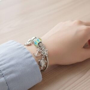 Silver Nautical Charm Bracelet